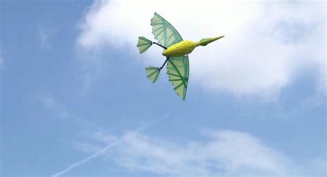 Remote-control Flying Pterodactyl flaps its wings and screeches