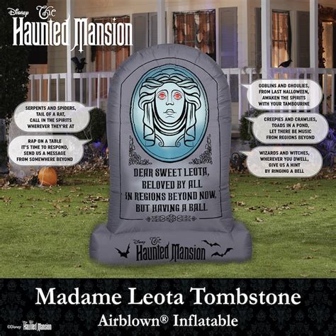 Disney 6-ft The Haunted Mansion LED Madame Leota Tombstone Inflatable ...