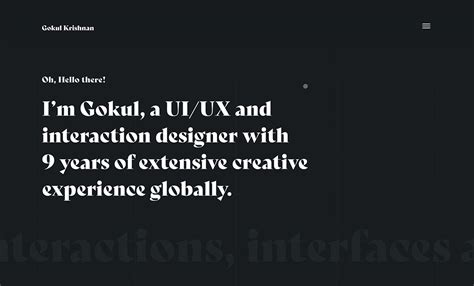 Gokul Krishnan — Portfolio - CSS Design Awards