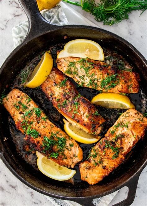 Lemon Dill Pan Fried Salmon - Craving Home Cooked