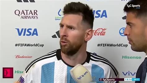 World Cup 2022: Who did Lionel Messi shout at during interview after Argentina defeated ...