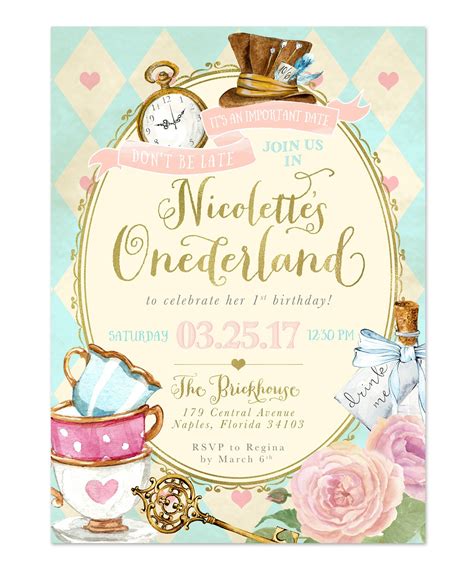 Alice in Wonderland {Onederland}: Girl's 1st, First Birthday Party ...