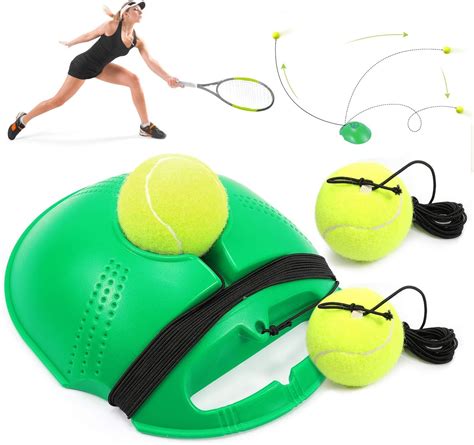 Tennis Trainer Rebound Ball with Rope Portable Training Equipment Tennis Practice Tool Set with ...