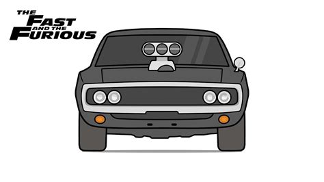 How to draw a DODGE CHARGER Fast and Furious / drawing Dominic Toretto ...