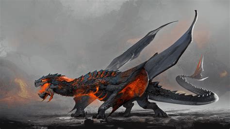 Fire Dragon Concept Art : r/drawing