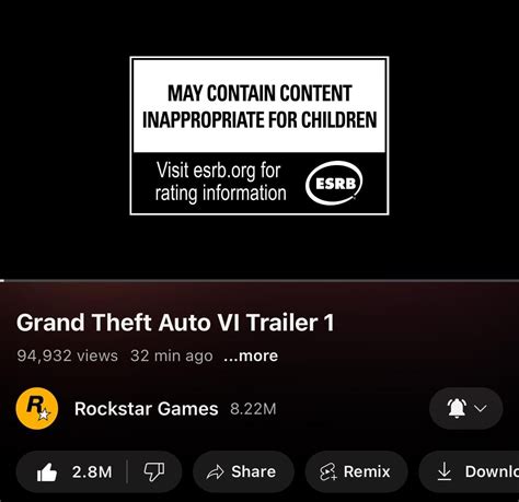 The gta 6 trailer is getting so many views, not even YouTube can keep up. : r/GTA