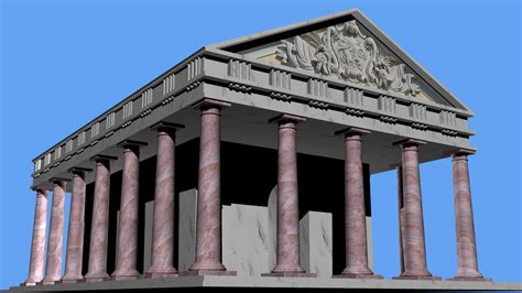 3d roman doric temple