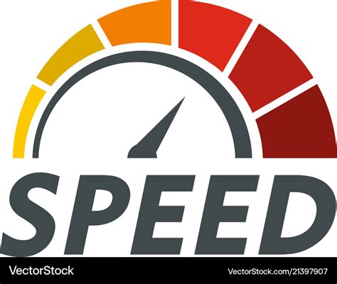 Abstract speedometer logo flat style Royalty Free Vector