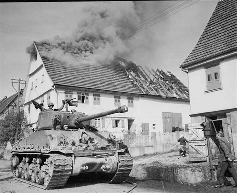 M4A3E8 Sherman HVSS with 76mm gun of the 21st Tank Battalion, CCA, 10th Armored Division ...