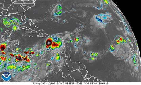 Spaghetti models, satellite images Tropical Storms Franklin Emily Gert