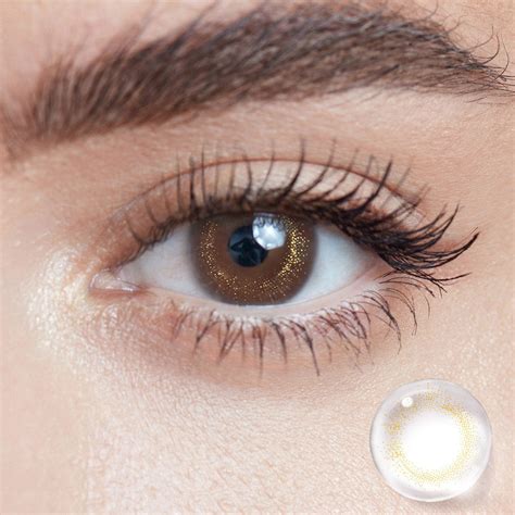 moody Sparkling Gold Prescription Colored Contacts Daily Disposable