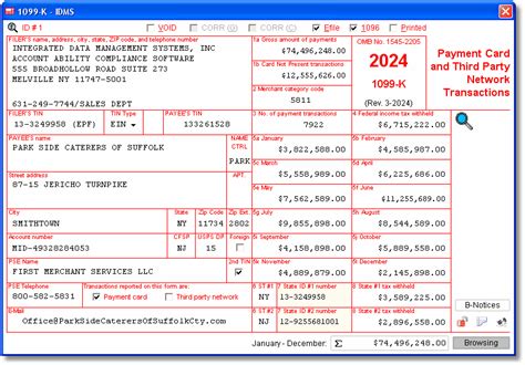 1099-K Software Includes Electronic Filing, Printing and IRS Bulk TIN Matching