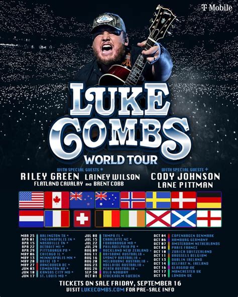 Luke Combs Announces 2023 World Tour | Hometown Country Music