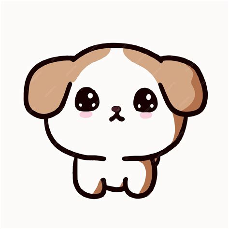 Ilustración de perro lindo Perro kawaii chibi estilo de dibujo ...