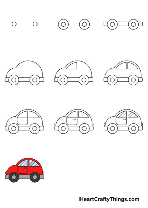 Car Drawing — How To Draw A Car Step By Step