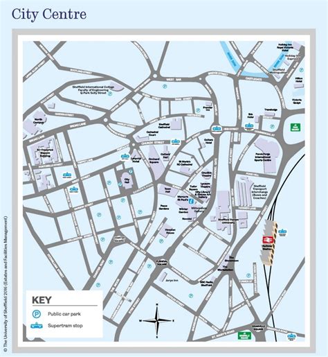 Sheffield city centre map - Ontheworldmap.com