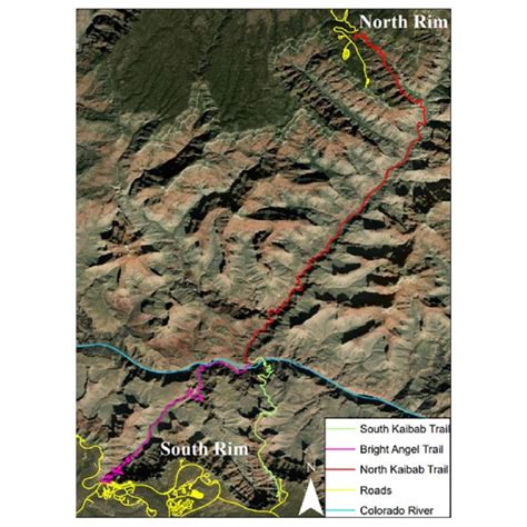 Elevation profile North Kaibab Trail (Google Earth, 2020). | Download Scientific Diagram