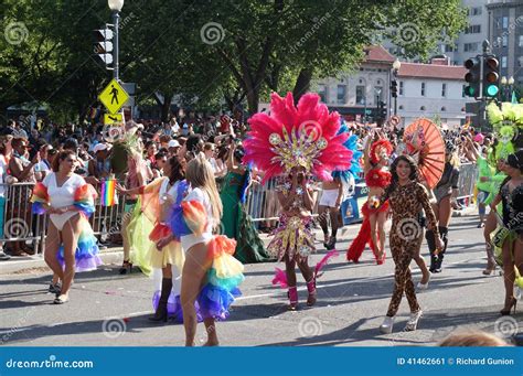 Drag Queens Attending The Gay Pride Parade Also Known As Christopher ...