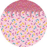 Pink Donuts With Various Colored Sugar Circle Backdrop – Lofaris