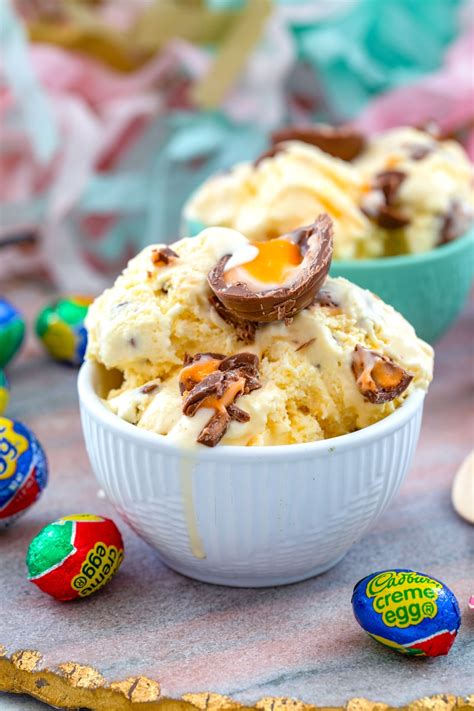 Cadbury Creme Egg Ice Cream Recipe - We are not Martha