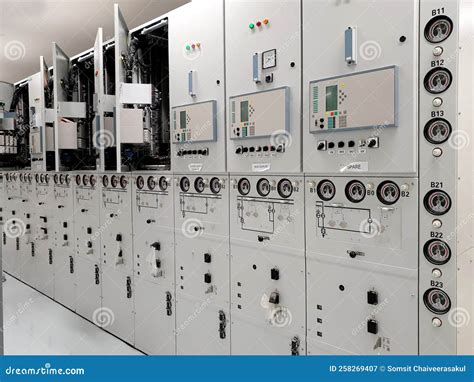 Medium-Voltage Gas-Insulated Switchgear (GIS) Stock Image | CartoonDealer.com #258269407