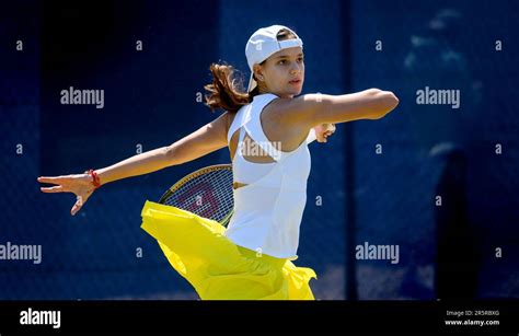 Emiliana Arango (Columbia) playing in the first qualifying round of the ...