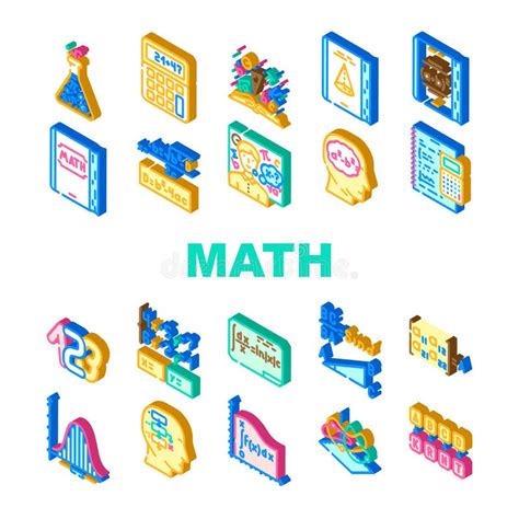 Math Science Education School Icons Set Vector Stock Vector ...