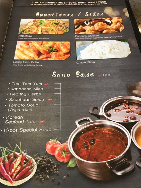 Menu at KPOT Korean BBQ & Hot Pot, Philadelphia, 789 Franklin Mills Cir