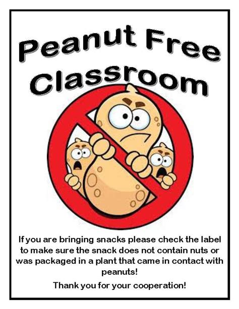 Peanut Allergy Classroom Signs! - Classful