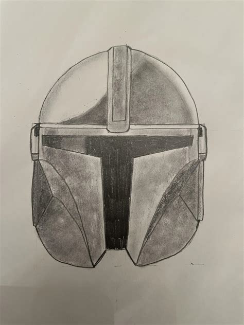 Mandalorian Helmet Sketch : r/TheMandalorianTV