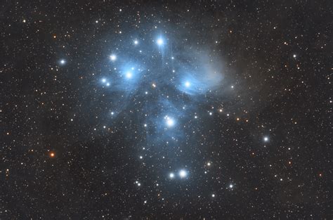 The Seven Sisters M45 star cluster - VisibleDark