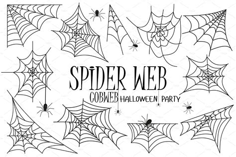 Spider web silhouette vector cobweb | Creative Daddy