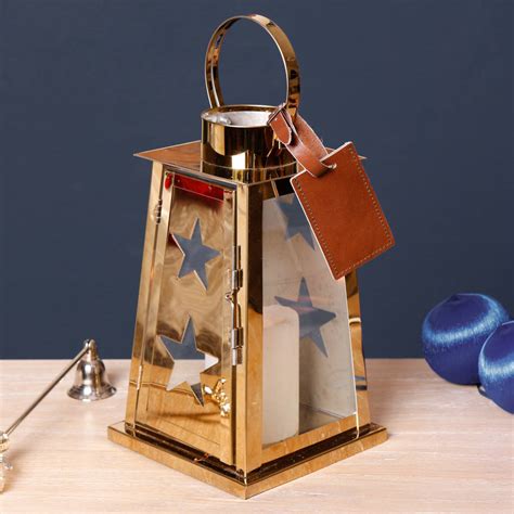 shining christmas star lantern with glass panels by dibor | notonthehighstreet.com