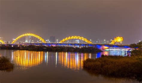 Dragon Bridge Cau Rong, Da Nang Vietnam Editorial Stock Photo - Image ...