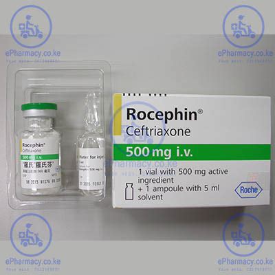 ROCEPHIN 500mg | CEFTRIAXONE INJECTION - 1 vial - ePharmacy Kenya