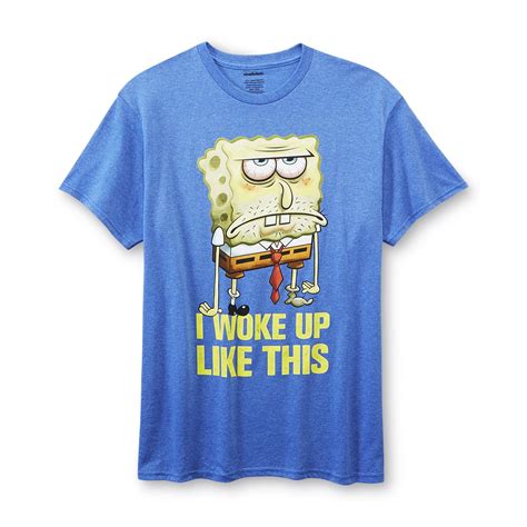 Nickelodeon SpongeBob SquarePants Men's Graphic T-Shirt - I Woke Up Like This, Size: Medium ...