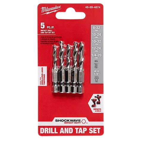 Milwaukee Tool 5 Pc SHOCKWAVE™ Impact Drill and Tap Bit Set - Banyan ...