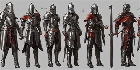 different views of medieval knights, concept art by | Stable Diffusion