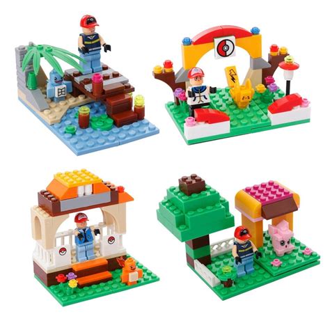 Set of 4 Assorted Pokemon Lego Mini Figure Series - Walmart.com ...