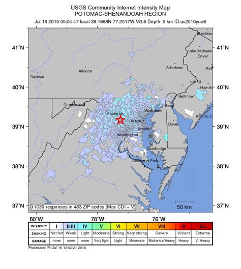 The On-Line Buzzletter: Today's Maryland Earthquake