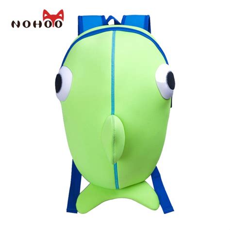 NOHOO Waterproof School Bags for Girls Boys Cartoon Whale Fashion Printing Backpack Kids ...