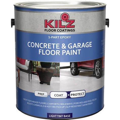 KILZ 1-Part Epoxy Concrete and Garage Floor Paint White, Gallon - Walmart.com