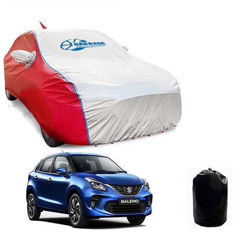 GARREGE Waterproof Car Body Cover for Maruti Baleno New with Mirror and Antenna Pocket and Soft ...