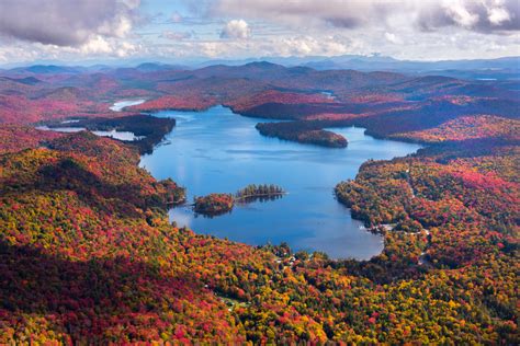 Big Moose Lake Fall Aerial Photography Art | Kurt Gardner Photography ...