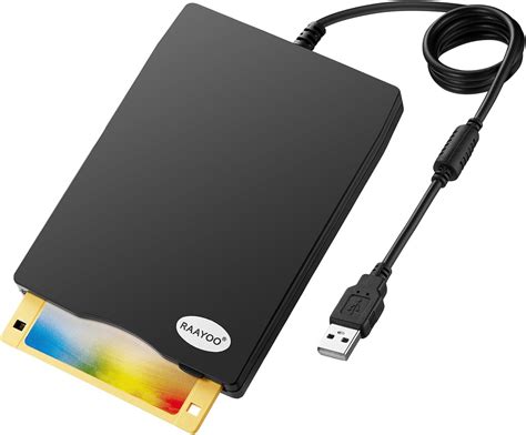 RAAYOO USB Floppy Disk Reader Drive, 3.5? External Portable 1.44 MB FDD Diskette Drive for Mac ...