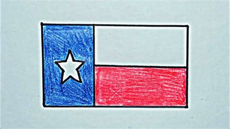 How to draw the Texas Flag | Cara menggambar Bendera Texas - YouTube