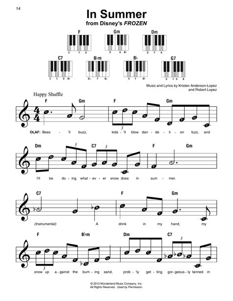 Disney Piano Sheet Music Easy - cloudshareinfo