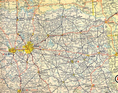 Texasfreeway > Statewide > Historic Information > Old Road Maps - North Texas Highway Map ...
