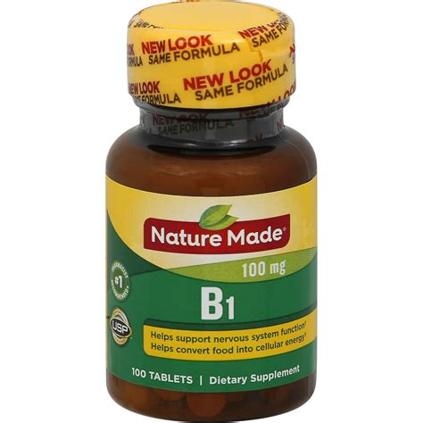 NATURE MADE Vitamin B1, 100 mg, 100.0 CT - Walmart.com - Walmart.com