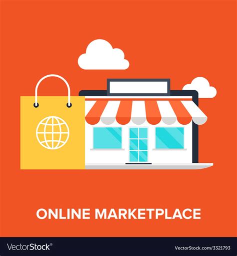 Online marketplace Royalty Free Vector Image - VectorStock